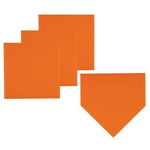 Baseball Base Set - Throw Down Baseball + Kickball Rubber Bases - Orange - Picture 1 of 8