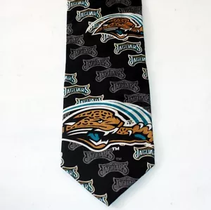 NFL Fútbol Americano Deportes JACKSONVILLE JAGUARS Hombre Poliéster VESTIDO INFORMAL CORBATA CORBATA - Imagen 1 de 1