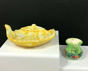 Vintage Yellowstone Park Mini Krug & Teekanne Keramik Teebeutelhalter - Bild 1 von 6