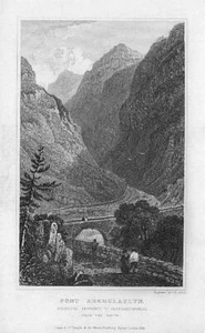 Impresión antigua 1830 GALES - PONT ABERGLASLYN entrada principal Caernarvon (16) - Imagen 1 de 1