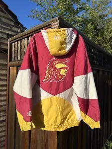 VINTAGE RARE LOGO ATHLETIC USC TROJANS FULL ZIPP WITH HOOD WINTER JACKET SIZE XL - Picture 1 of 11