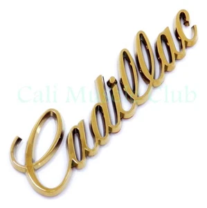 Fleetwood Deville Seville Eldorado Emblem Nameplate Badge Gold Trunk - Picture 1 of 2