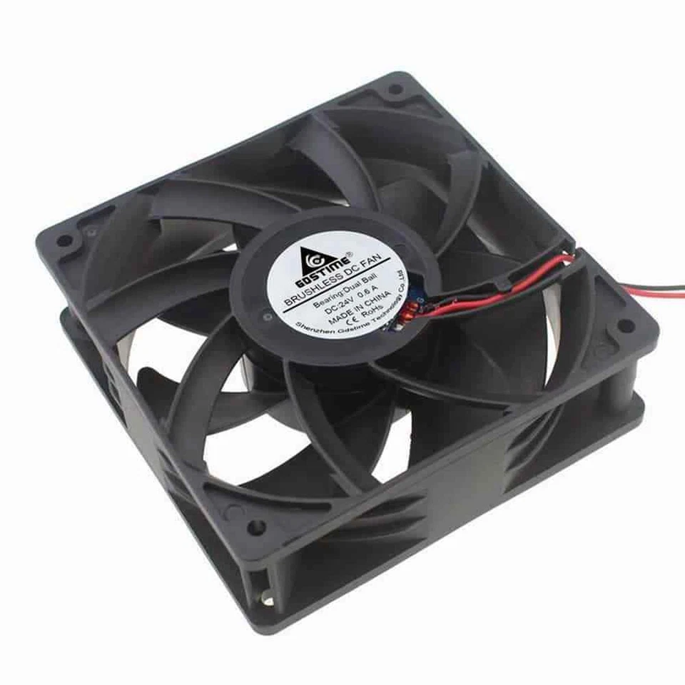 12038 120x120x38mm 120mm Cooling Fan DC 12V/24V/48V 2Pin Machine Case Cooler