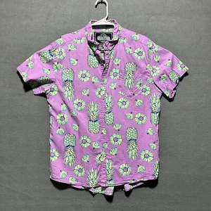 Camisa Hawaiana Five Points Industries Calce Ajustado Flex Púrpura Piña Talla M - Imagen 1 de 5