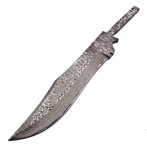 Exquisite Damascus Steel Blank Blade Knife, Stunning 225-Layers Handcrafted - Picture 1 of 5
