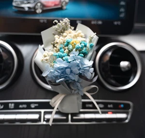 Mini ramo natural de flores secas ambientador de coche accesorios de coche regalos para ella - Imagen 1 de 6