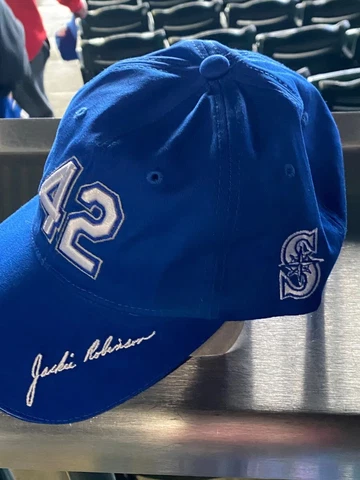 Seattle Mariners Jackie Robinson 42 Adjustible Hat + BONUS MAGNET SGA Cover