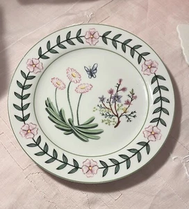 I. Godinger Plate Serving Dish Butterfly Lavendar Flowers Porcelain Plate 10.5” - Picture 1 of 22