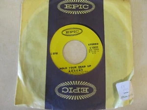 Vintage 1970's Argent Hold Your Head Up 45 record - Picture 1 of 1