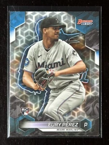2023 Bowman's Best Eury Perez #34 RC Rookie Miami Marlins - Picture 1 of 2