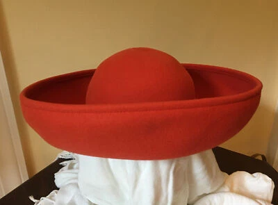 Sombrero de lana Excello vintage para dama de ADOLFO II París, Nueva York, iglesia naranja oxidada Foto 1 de 4