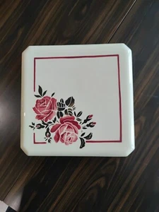 Vintage Trivet Model Simone Roses Flowers (I8) - Picture 1 of 6