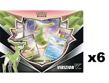 SEALED CASE 6x Virizion V Collection Box New Sealed Pokemon TCG