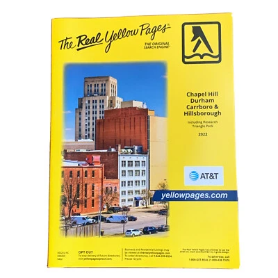 Yellow Pages Phone Book Telephone Directory Chapel Hill Durham Hillsborough NC - Image 1 of 3