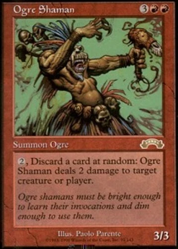Ogre Shaman ~ Lightly Played Exodus MTG Magic UltimateMTG Red Card - Image 1 of 1