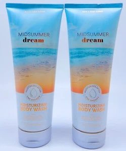 2 BATH & BODY WORKS MIDSUMMER DREAM GEL DE BAÑO HIDRATANTE GEL DE BAÑO 10 oz MANTECA DE CACAO - Imagen 1 de 6