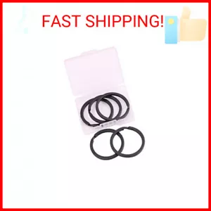 Shapenty 35 mm/1,38 Zoll schwarz Metall flach geteilt Schlüsselanhänger Ringe Verbinder Kreis - Bild 1 von 2