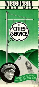 1940 Cities Service Road Map: Wisconsin NOS - Picture 1 of 1