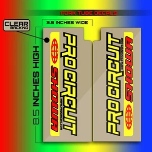 1990 1991 CR 250 HONDA PRO CIRCUIT FORK TUBE MOTOCROSS DECALS GRAPHICS - Picture 1 of 2