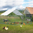 Large 10x10ft Metal Chicken Run Pen Walk-in Cage Poultry Coop Duck Rabbit House