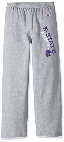 Champion NCAA Kansas State Wildcats Youth Boys Eco Powerblend Pant, Large, He Cover