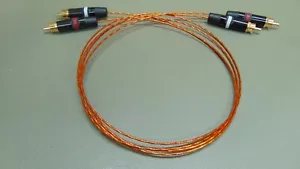 1 metro 28 cavi di interconnessione audio AWG RCA Kapton placcato argento rame piatto Br - Foto 1 di 7