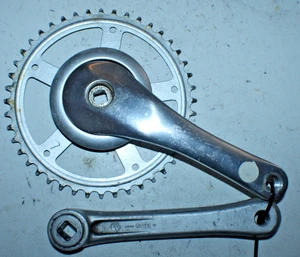 HDL A14 Single Speed Crankset 170mm 44t Silver MTB Track Hybride Fast US Shipper - Picture 1 of 12