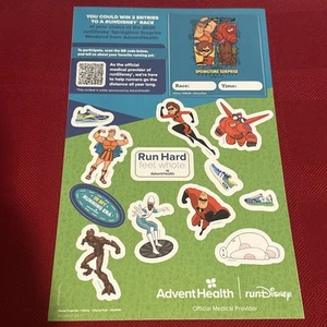 2025 runDisney SPRINGTIME SURPRISE WEEKEND AdventHealth STICKER SET *FREE SHIP - Picture 1 of 1