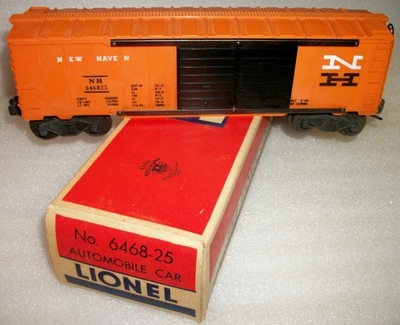 LIONEL POSTWAR 6468-25 稀有反转 'N" 全新 HAVEN 自动盒 汽车 EX/EX+ OB — 第 1/4 张图片