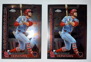 Set of 2 2025 Topps Chrome #233 Brendan Donovan St Louis Cardinals - Picture 1 of 2