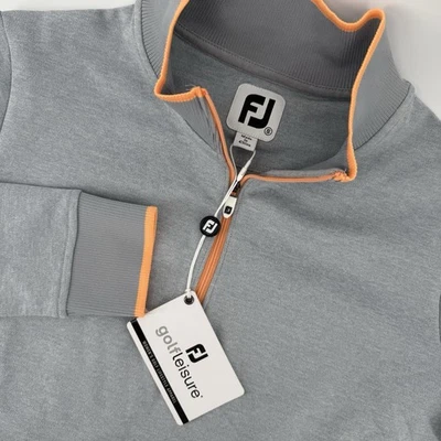 Pullover de golf Footjoy FJ para mujer pequeño gris 1/4 cremallera L/S nuevo con etiquetas Foto 1 de 4