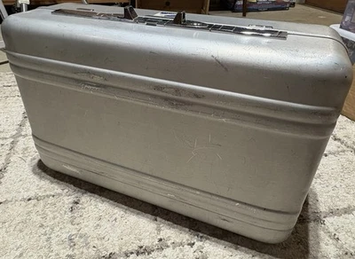 Vintage Zero Halliburton Silver Aluminum Suitcase Case Luggage 21” X 7.5” X 13” - Image 1 of 4