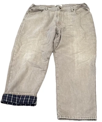 VTG LL Bean Double L Comfort Waist Flannel Lined Heavyweight Jeans Men 38x27.5 - Image 1 of 4