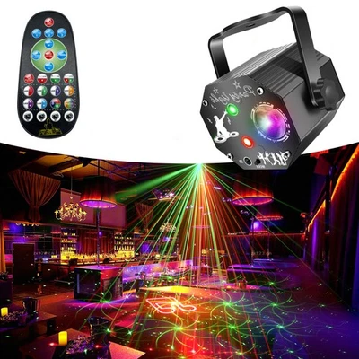 72 Muster RGB LED Laser Projektor Bühnenlicht USB DJ Disco Licht Halloween Deko - Bild 1 von 4