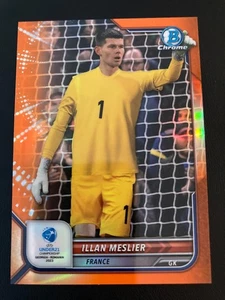2022-23 Bowman Chrome Road to Under21 Yellow Refractor Illan Meslier #/75 FRANCE - Bild 1 von 2
