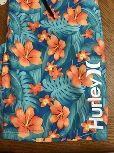 2 pairs of Hurley Boys' Board Shorts Swim Trunks Size 16/28 Ins 9 New with Tags! - Picture 1 of 7