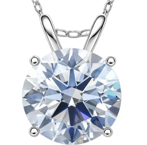 3 Carat VVS Real Lab Grown Moissanite Diamond Solitare Pendant 925 GRA - Picture 1 of 3