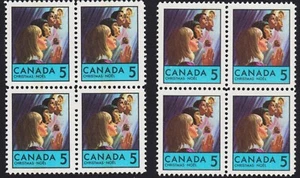 Navidad Niños Oración = Canadá 1969 #502 y 502p VARIEDAD, MNH - Imagen 1 de 1