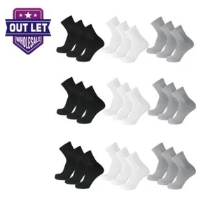 3 Pairs Diabetic Ankle Socks Men & Women Circulatory Health Quarter Socks 9-15 - Picture 1 of 14