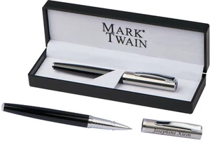 MARK®TWAIN Rollerball aus Metall mit Gravur schwarz im Geschenketui 1076003