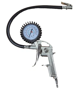 Air Tire Inflating Inflator Dial Gauge Auto Bike Pistol Type A830042 - Picture 1 of 3