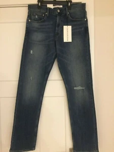 NEW Calvin Klein Men's CKJ035 STRAIGHT/DROIT BLUE JEANS - Picture 1 of 10