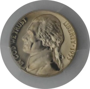 ONE OF PR68 1955 JEFFERSON NICKEL PCGS GRADED US 5C PROOF P-MINT EXACT COIN - Picture 1 of 6