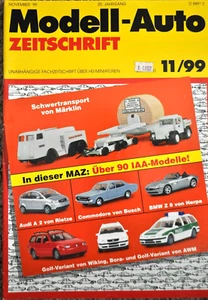 Modell-Auto ZEITSCHRIFT 11/99 - Herpa/Wiking/Roco - 56 pgs - Color- LN Condition - Picture 1 of 6
