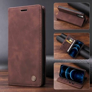 For Apple iPhone 16 15 Pro Max 14 13 12 11 8 XR Retro Wallet Leather Phone Case - Picture 1 of 14