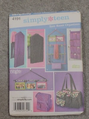 Simplicity 4191 Simply Teen, Teen Room Organizers Uncut - Image 1 of 3