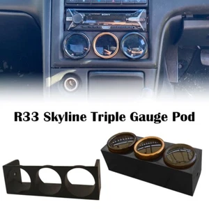 Nissan Skyline R33 R34 Triple Gauge Din Pod 52mm - Picture 1 of 5