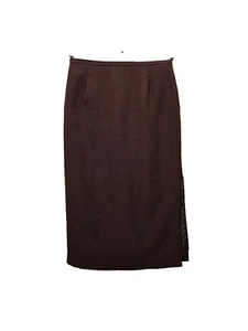 ROMAN ORIGINALS brown maxi skirt size 18 side leg split - Picture 1 of 6