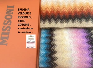 MISSONI set spugne 1 viso cm. 115 x 70 + 1 ospite cm. 70 x 40 misure max - Picture 1 of 13