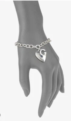 Authentic Gucci Heart Charm G Sterling Silver Size 7 - Image 1 of 4